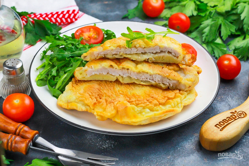 Видео рецепт Отбивные из свинины в кляре