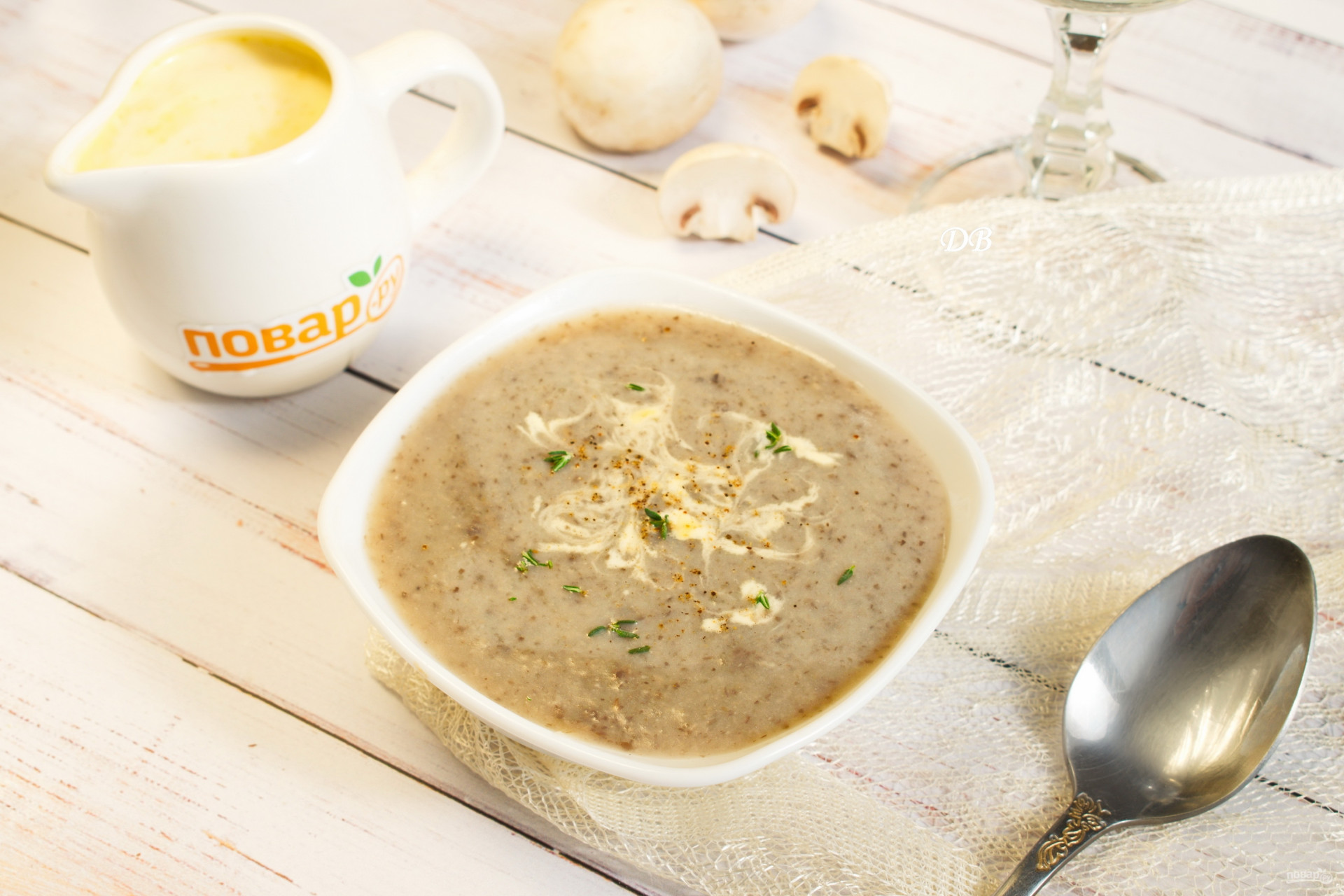 Крем суп из шампиньонов со сливками рецепт с картошкой пошаговый рецепт с фото