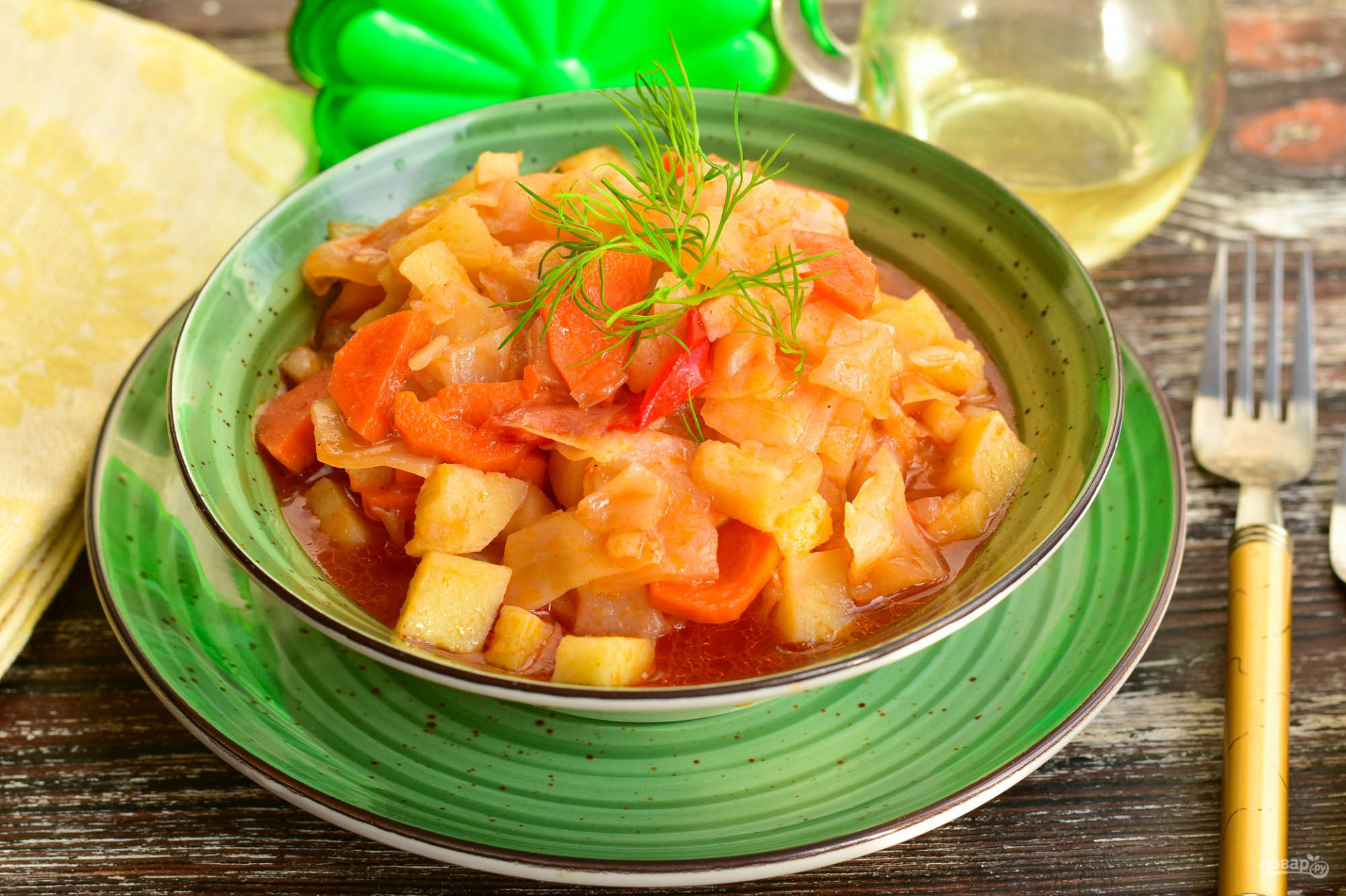 Рагу овощное с капустой и с картошкой рецепт с фото
