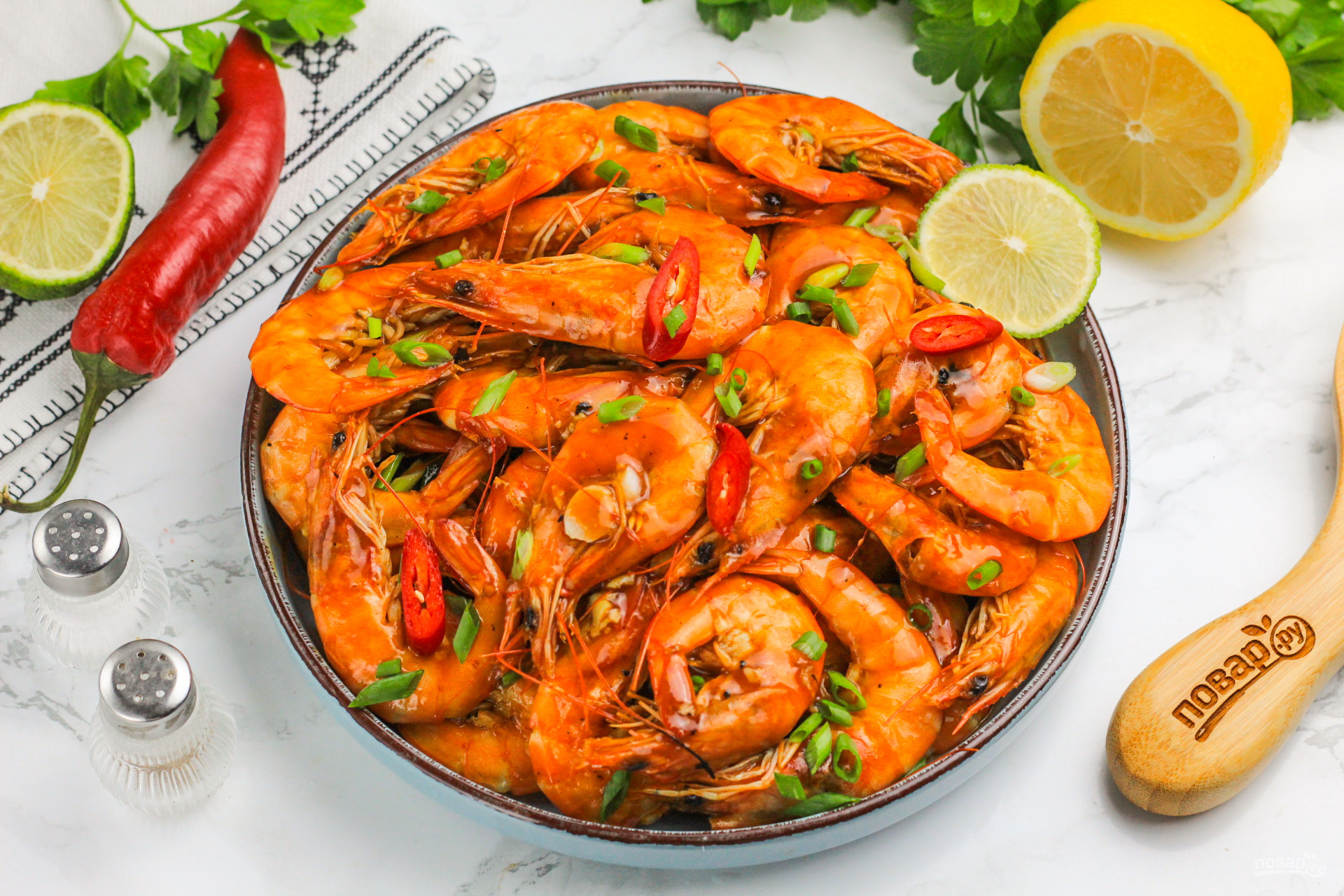 Креветки в соусе "Том ям" - пошаговый рецепт с фото на Повар.ру