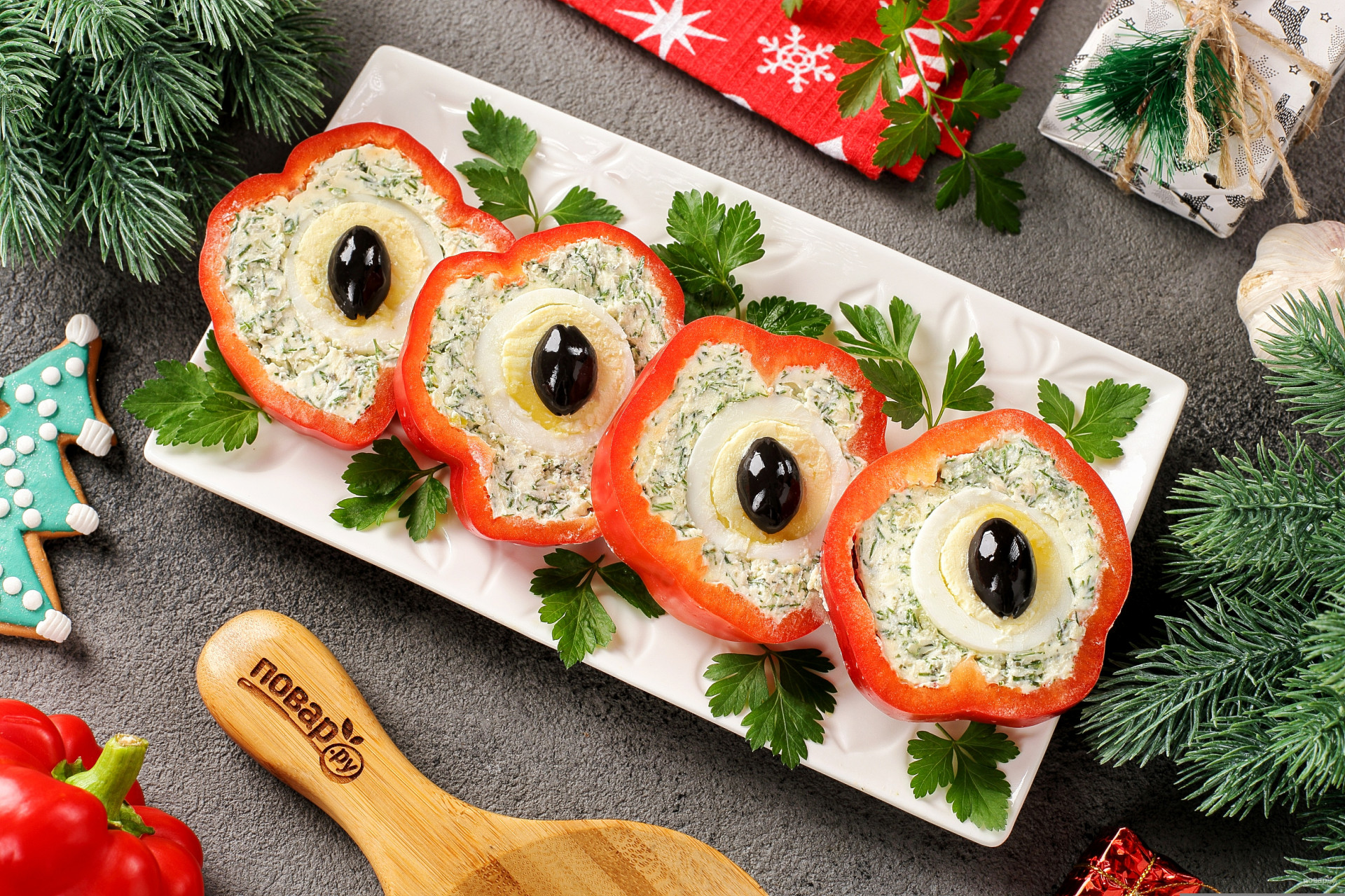 Пикантная новогодняя закуска «Елочка»