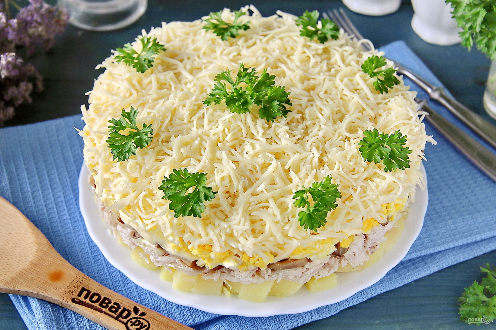 Рецепты с фото простые и вкусные на день рождения салаты курицей