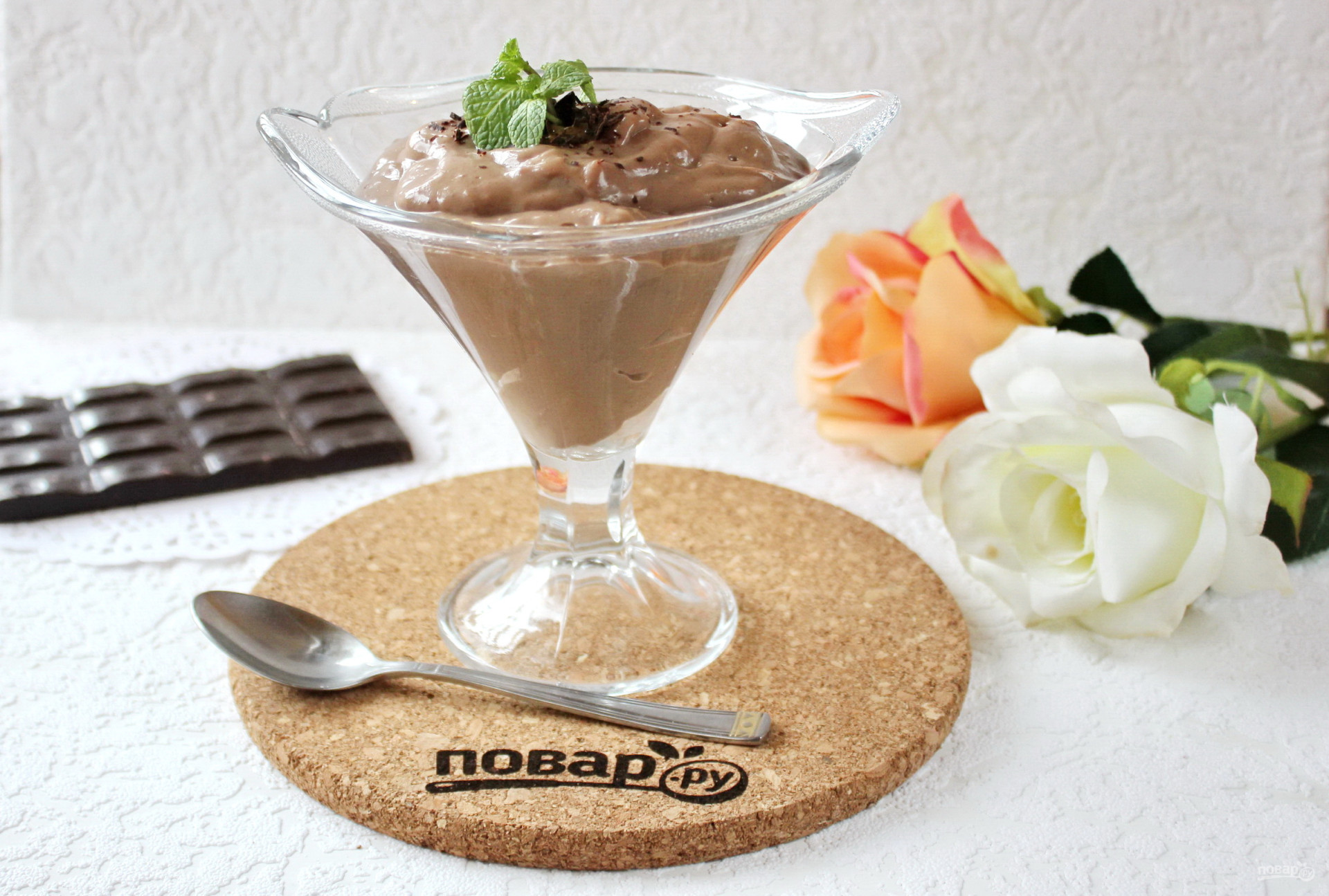 Шоколадный пудинг из манки