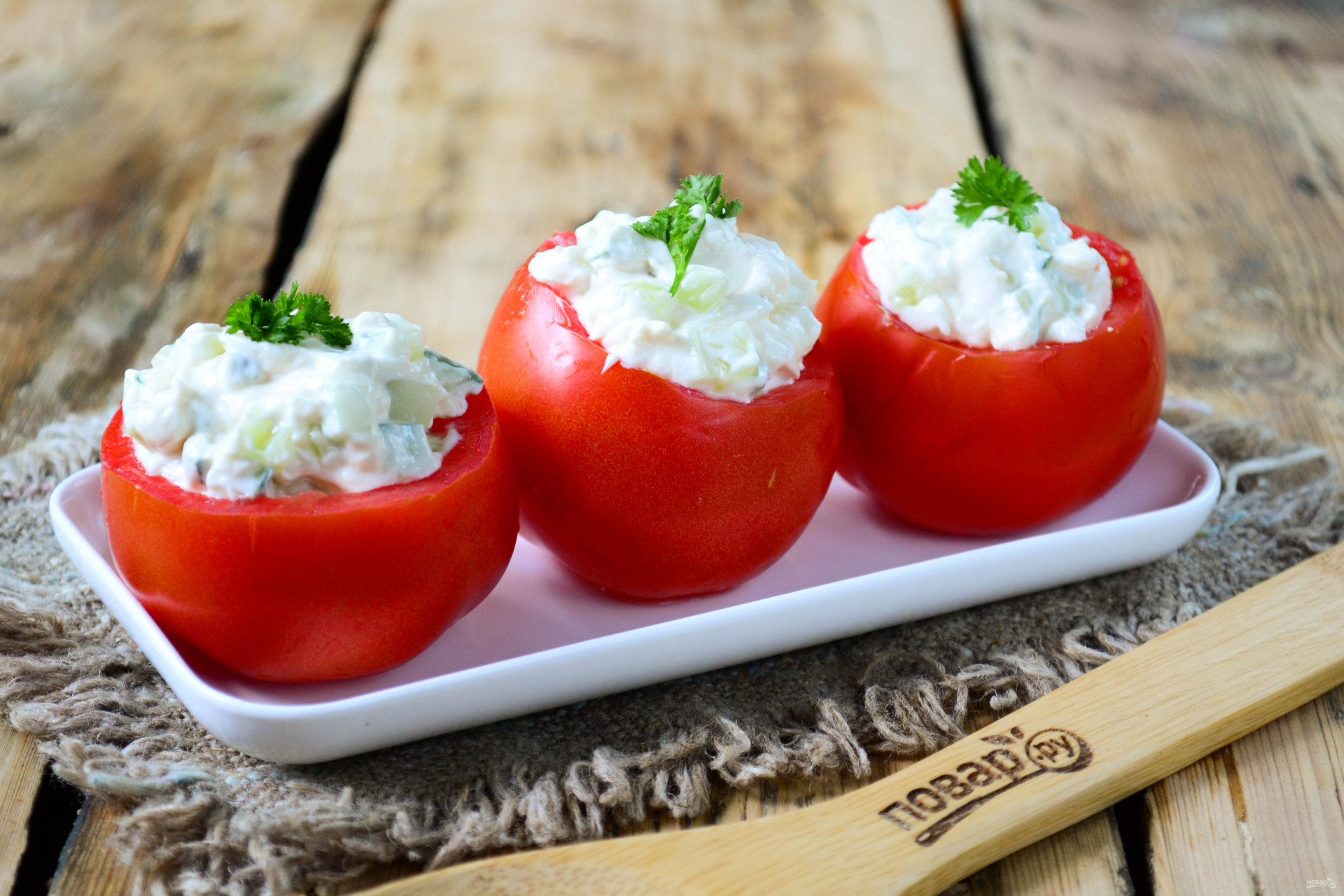 Фаршированные помидоры с сыром и чесноком рецепт закуска фото пошагово