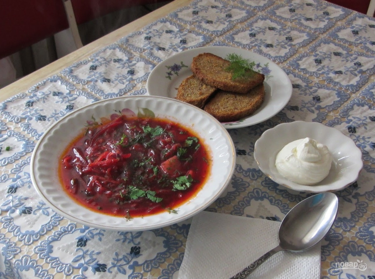 ПП-борщ без мяса - пошаговый рецепт с фото на Повар.ру