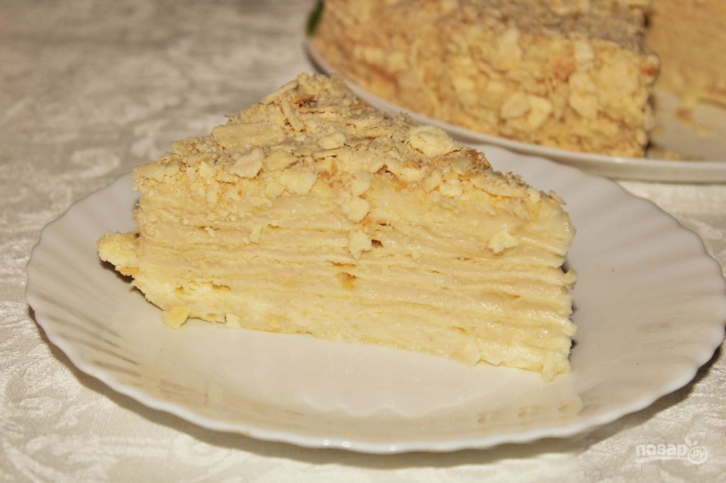 Торт наполеон в домашних условиях простой рецепт с фото пошагово с заварным кремом