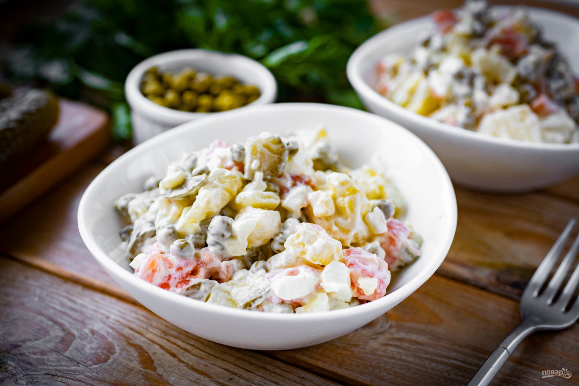 Вегетарианский оливье 