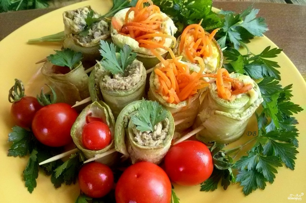 Приготовления закусок из овощей
