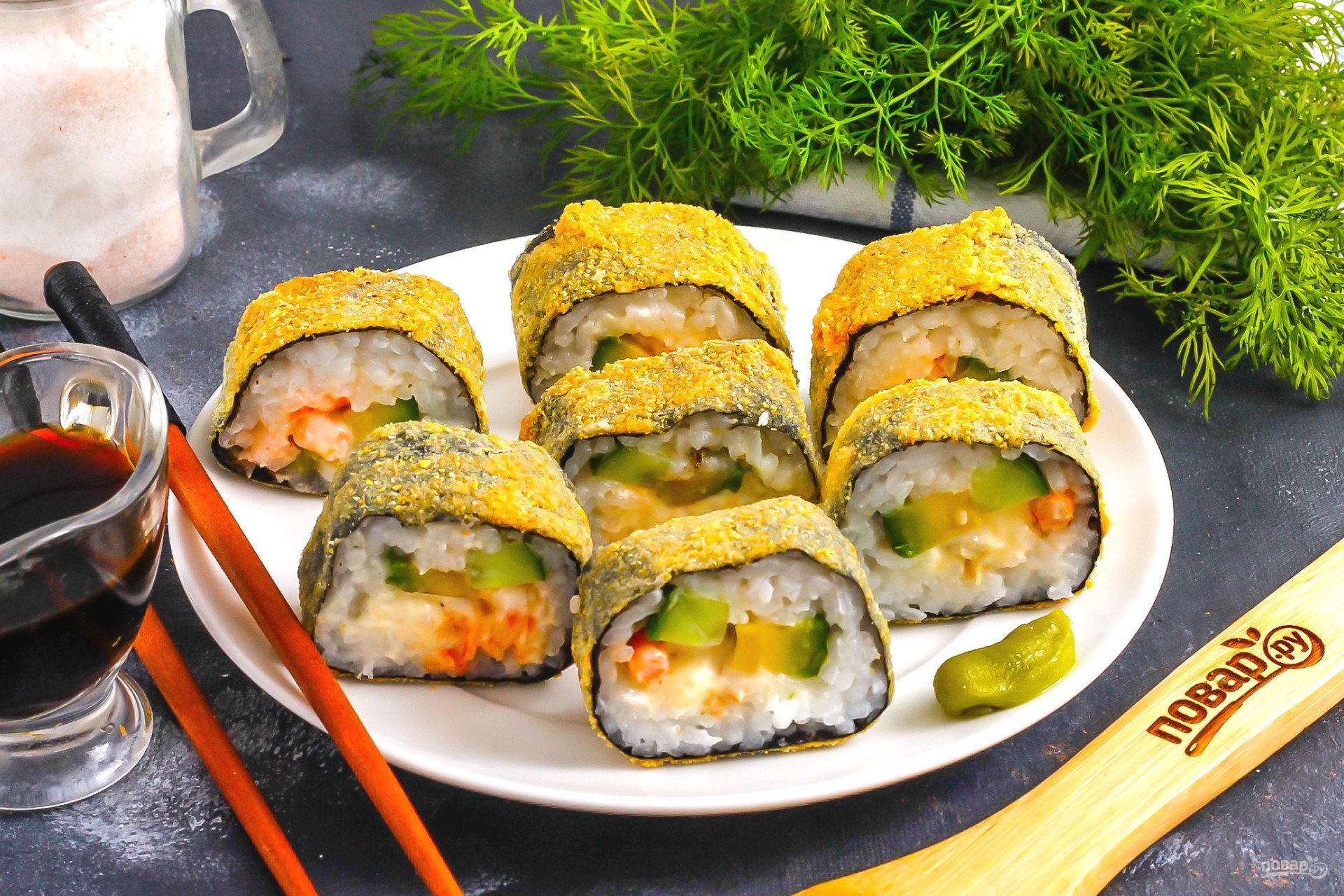 Рецепт суши запеченные с красной рыбой фото 88