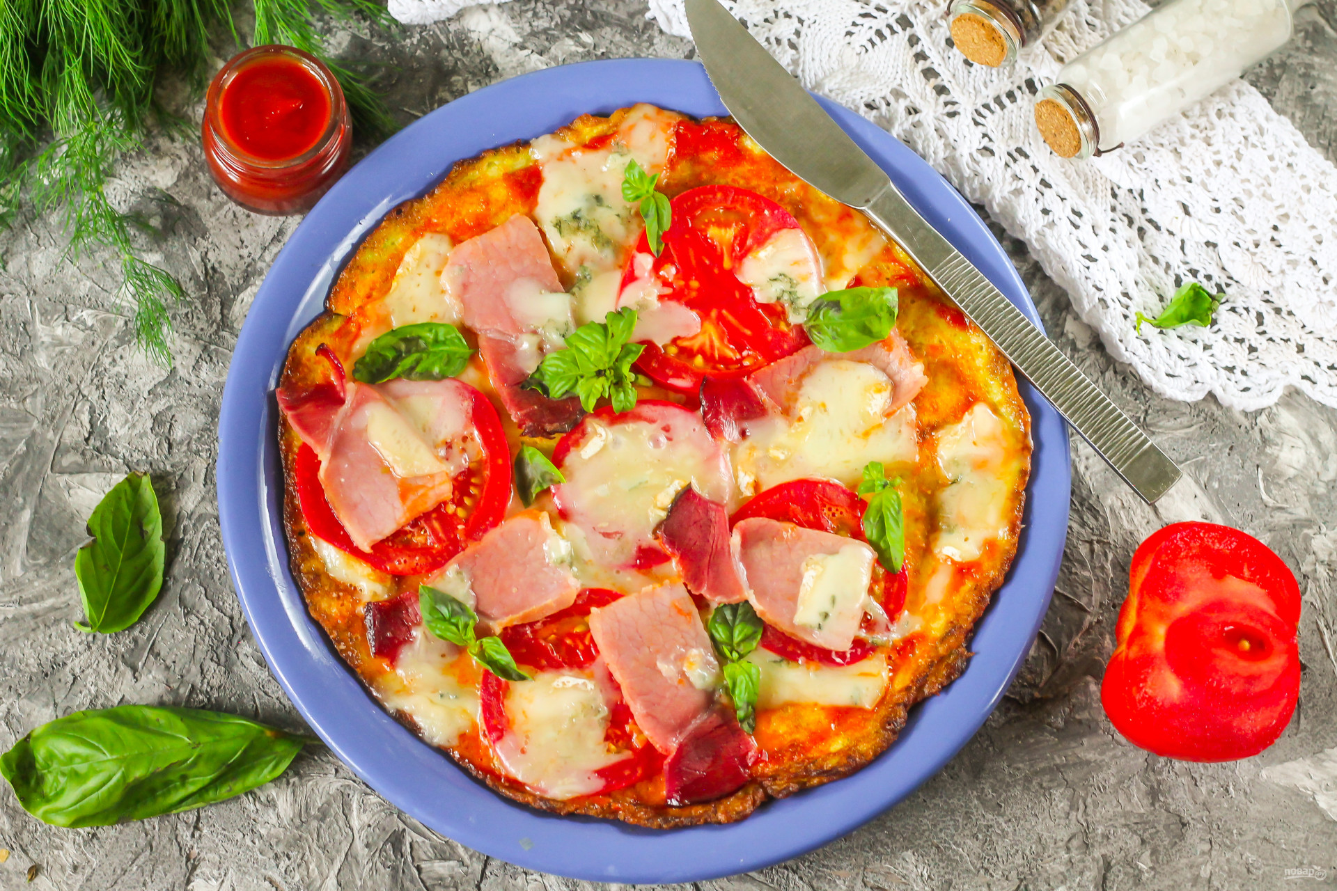 пицца из кабачков в духовке с помидорами колбасой и сыром рецепты фото 38