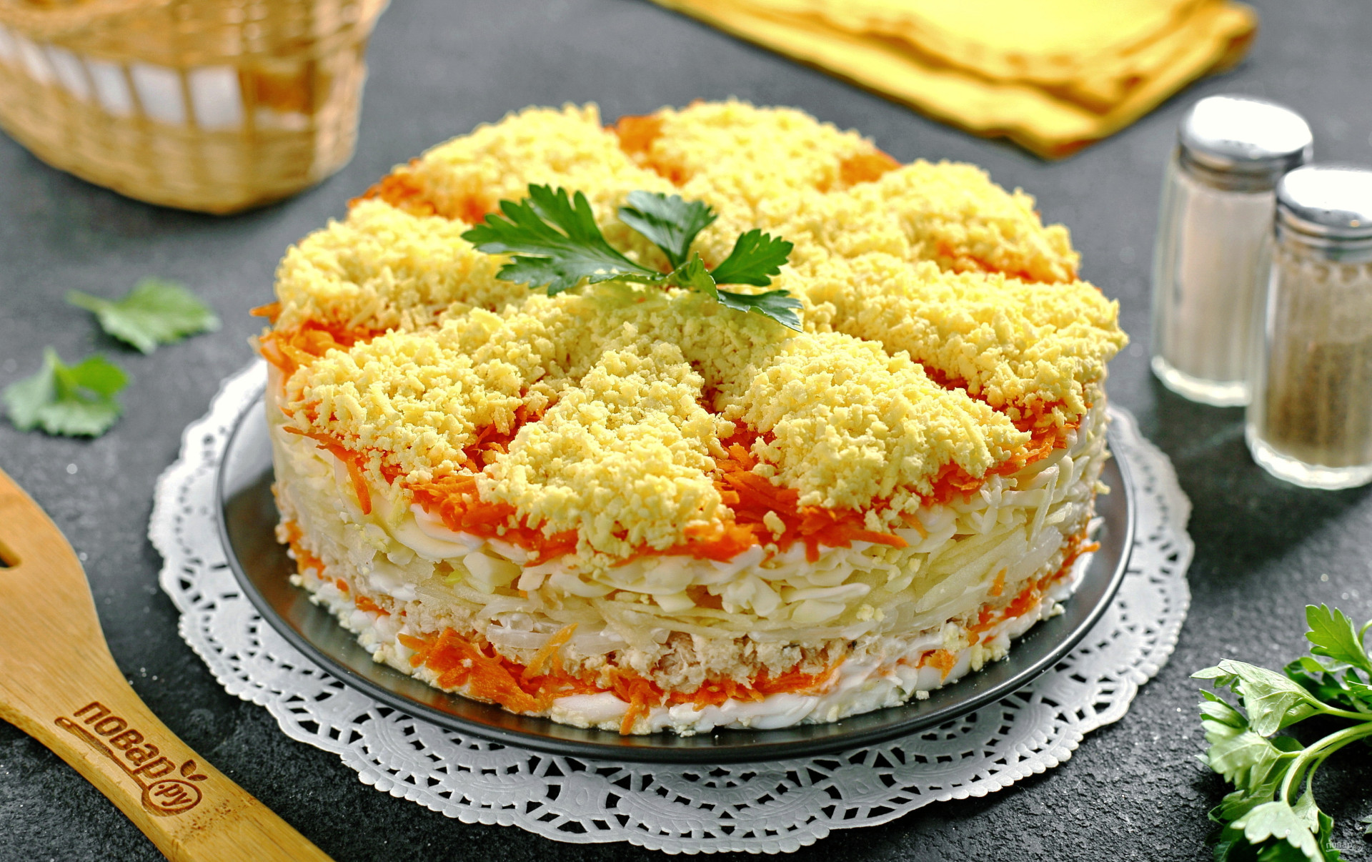 Салат мимоза с горбушей рецепт классический рецепт пошаговый с фото