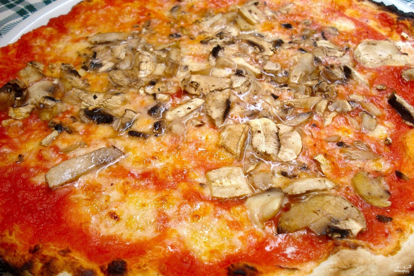 рецепт приготовления пиццы в домашних условиях в духовке с грибами фото 23