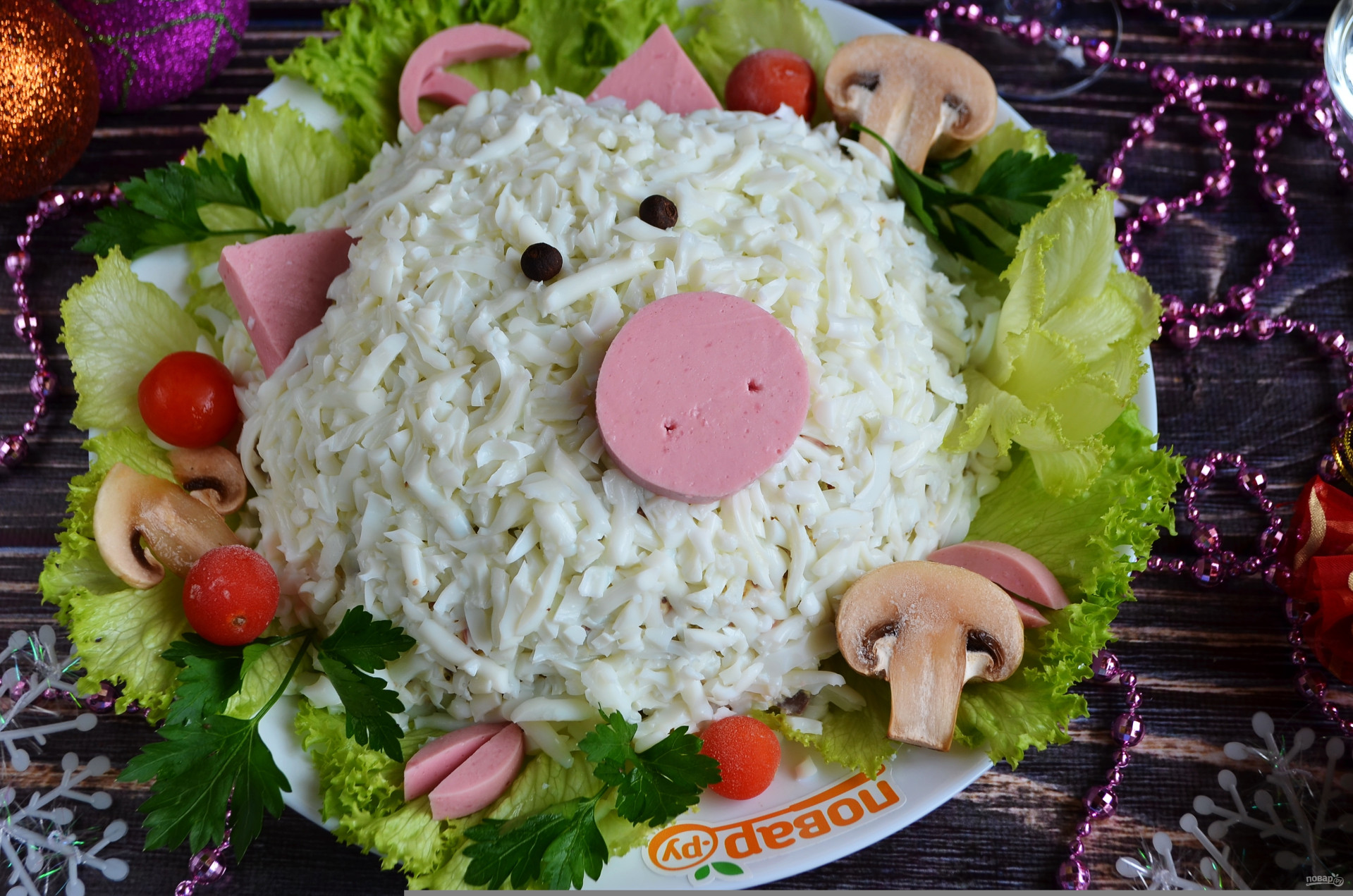 Салат свинья в огороде рецепт с фото пошагово