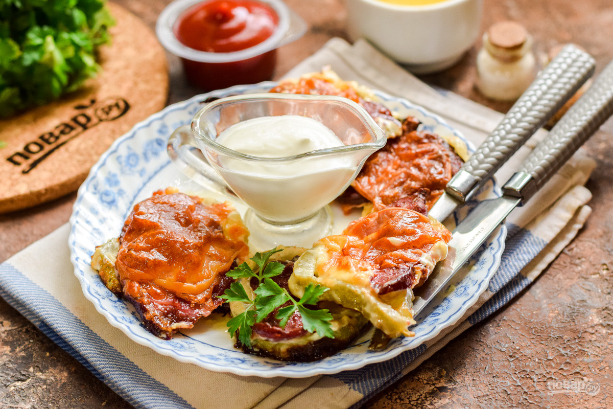 Кабачки под сырной шубкой (в аэрогриле)