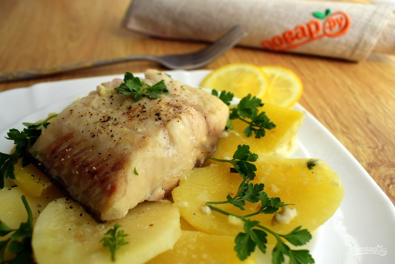 Картошка с морским языком в духовке рецепт с фото