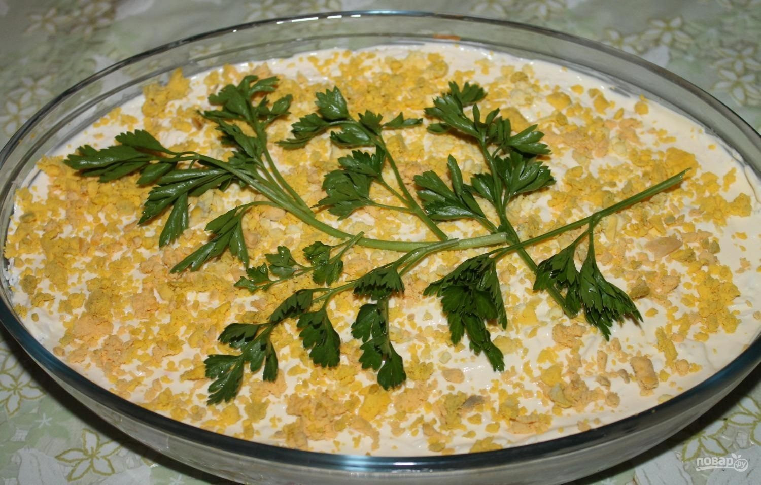 Салат мимоза с сыром пошаговый с фото