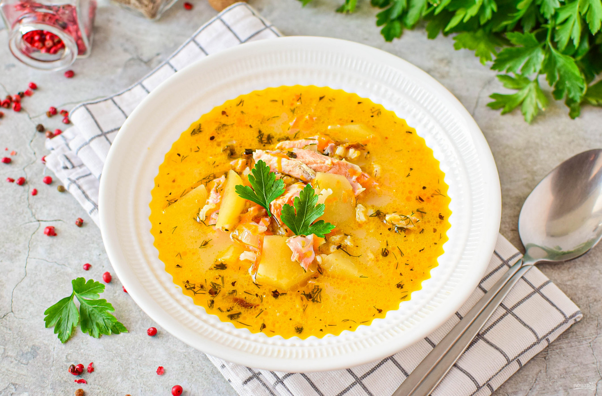 Видео рецепт Суп из головы семги