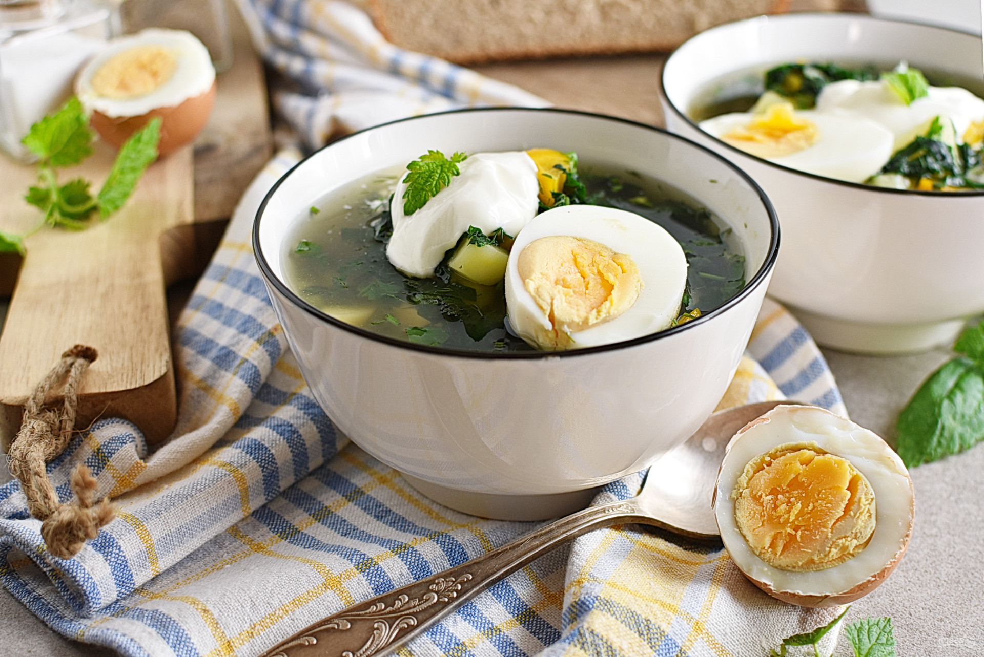 Суп с крапивой и яйцом рецепт с фото