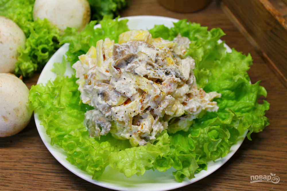 Салат министерский рецепт классический с курицей фото блинчиками пошаговый