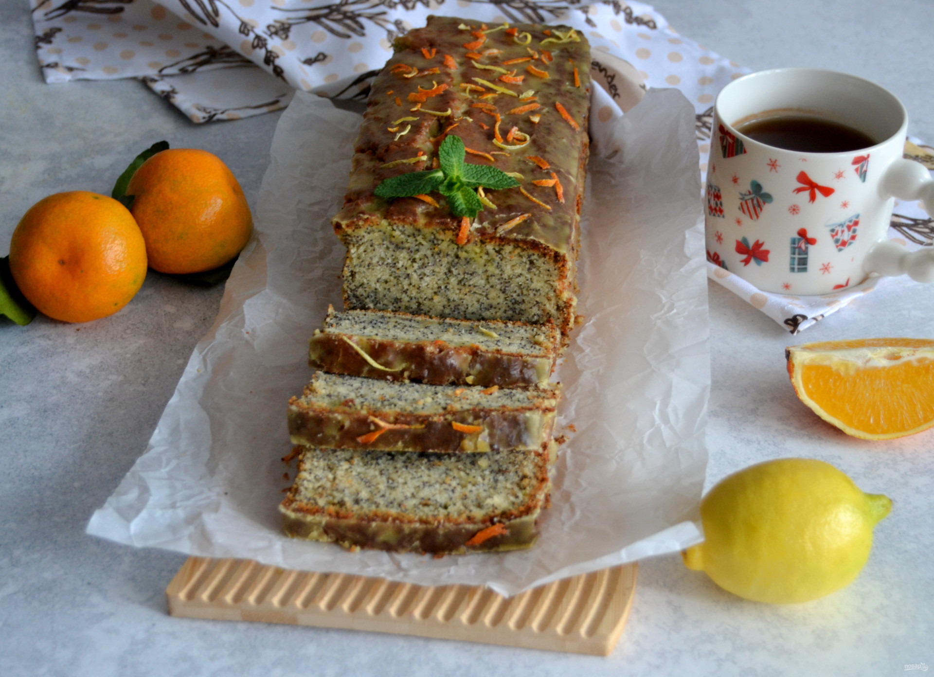 Видео рецепт Апельсиновый кекс с маком