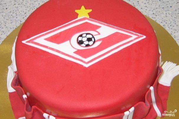 Торт с эмблемой"Спартака"