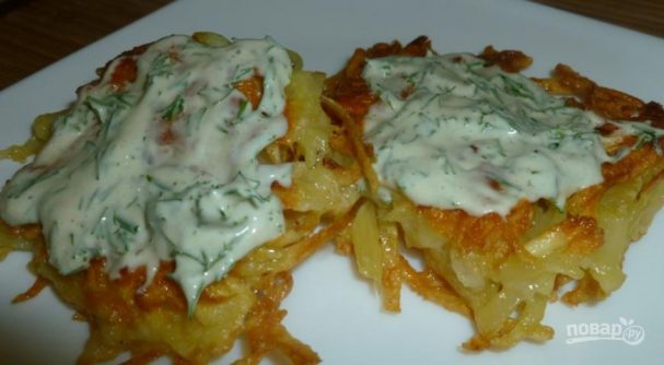 Картофельные драники с сыром