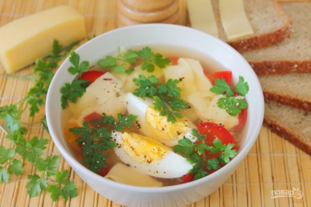 Рецепт суп с яйцом и вермишелью рецепт с фото пошагово
