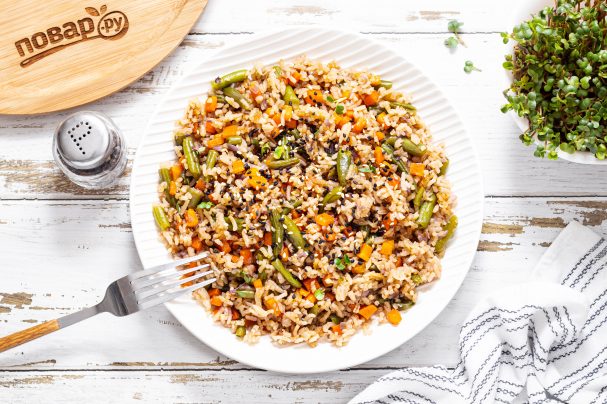 Рис с соевым соусом