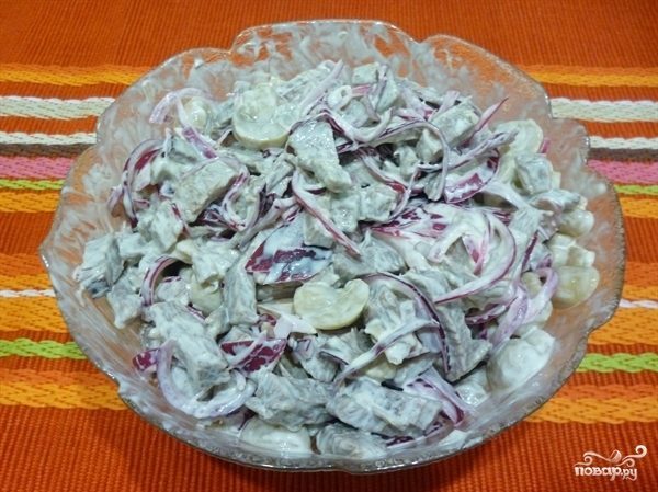 Салат из отварной свинины рецепт с фото