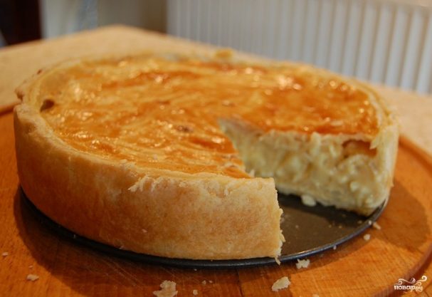 Луковый пирог рецепт с плавленными сырками рецепт с фото