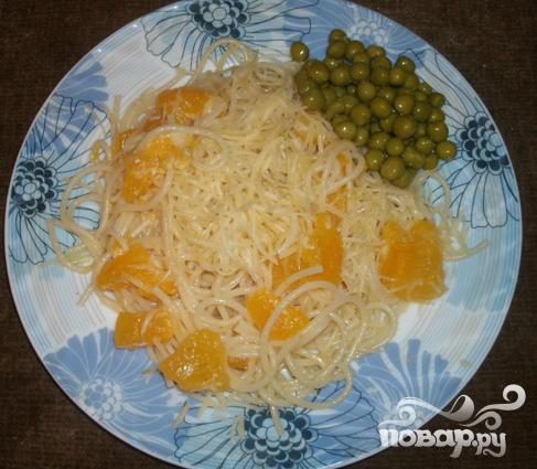 Спагетти с тыквой и имбирем