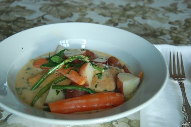 Курица с овощами в цитрусовом соусе