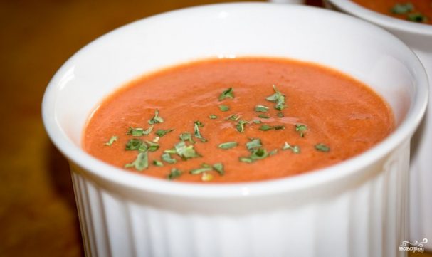 Томатный суп из томатного сока