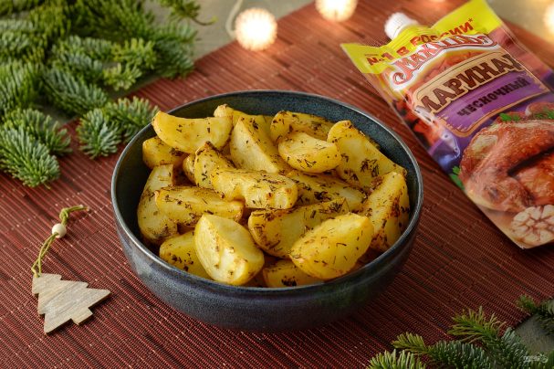 Картошка дольками в чесночном маринаде «Махеевъ»