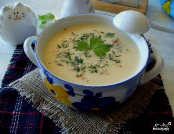 Составить схему приготовления супа пюре из курицы