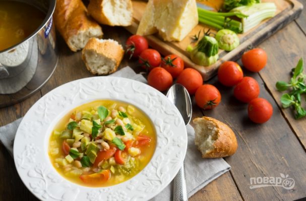 Итальянский суп "Минестроне"