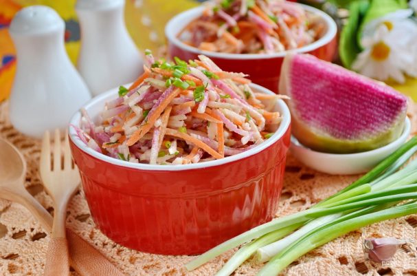 Салат с редькой рецепты с фото простые и вкусные