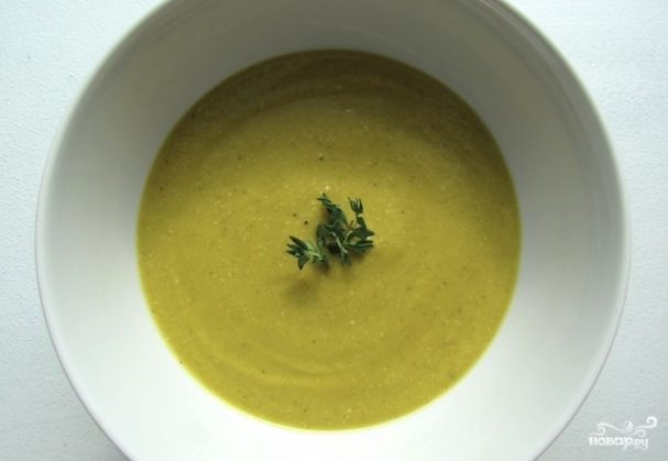 Вегетарианский суп-пюре из брокколи