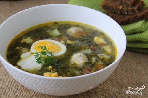 Суп со щавелем и фрикадельками - пошаговый рецепт с фото на Повар.ру