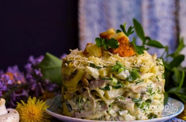 Салат из языка свиного рецепт простой вкусный с фото