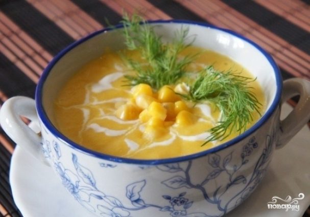 Крем-суп из сладкой кукурузы