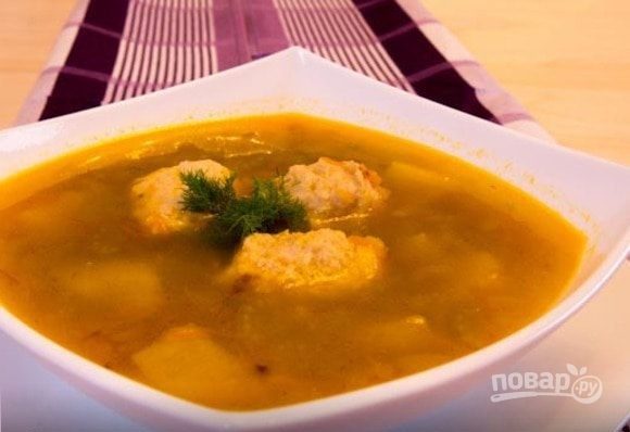 Суп гречневый с фрикадельками