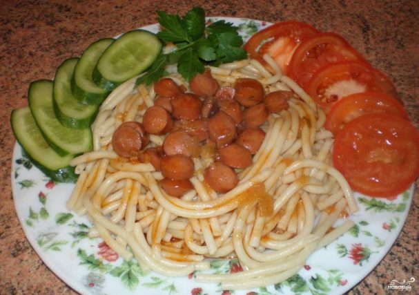 Блюда из сосисок рецепты с фото простые и вкусные