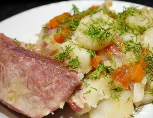 Как вкусно приготовить жаркое из свинины с картошкой в кастрюле рецепт пошаговый с фото