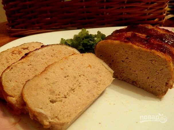 Хлеб с беконом и сыром в духовке рецепт с фото