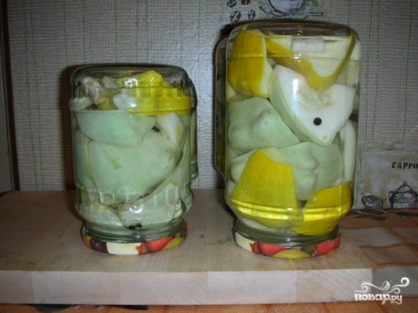 Маринованные патисоны с лимонной кислотой