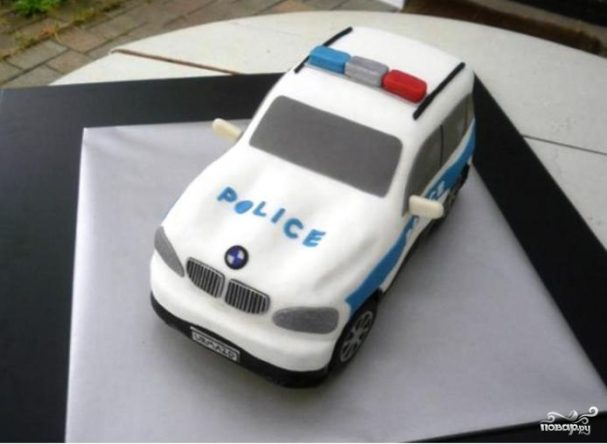Торт "Полицейская машина"