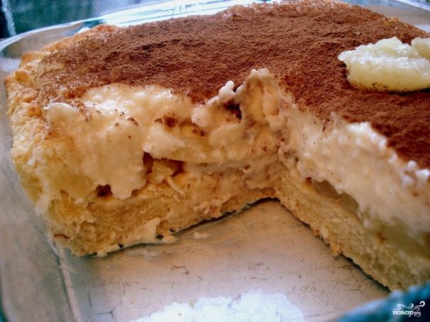 Пирог с заварным кокосовым кремом
