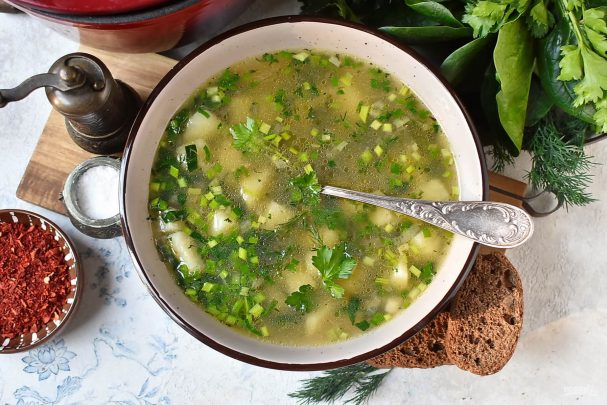 Постный картофельный суп