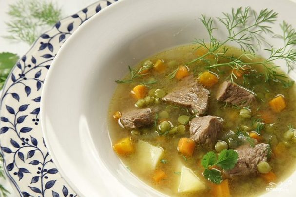 Гороховый суп рецепт с говядиной с фото пошагово